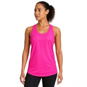 Athleta Hot Pink Racerback Workout Tank Top Size Large Lightweight Breathable